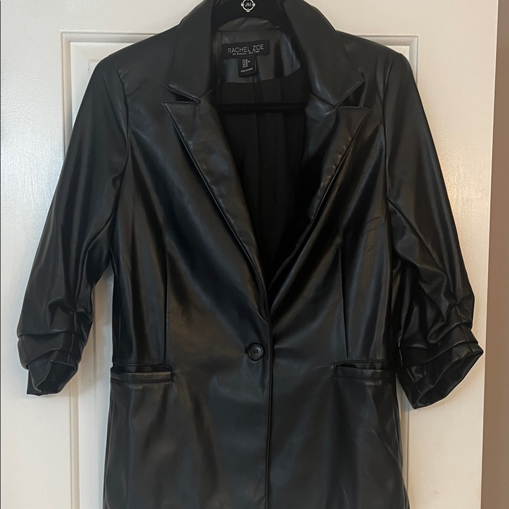 Rachel Zoe Sleek Black Faux Leather Jacket